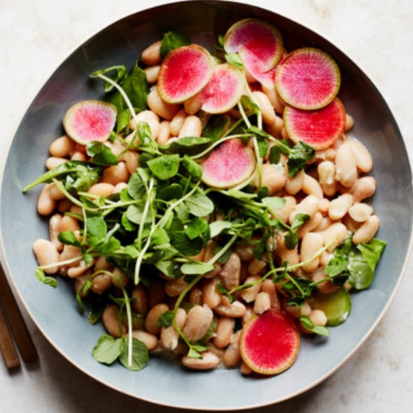 Pinto Beans with Radishes, Miso, and Greens Santa Fe Farmers' Market