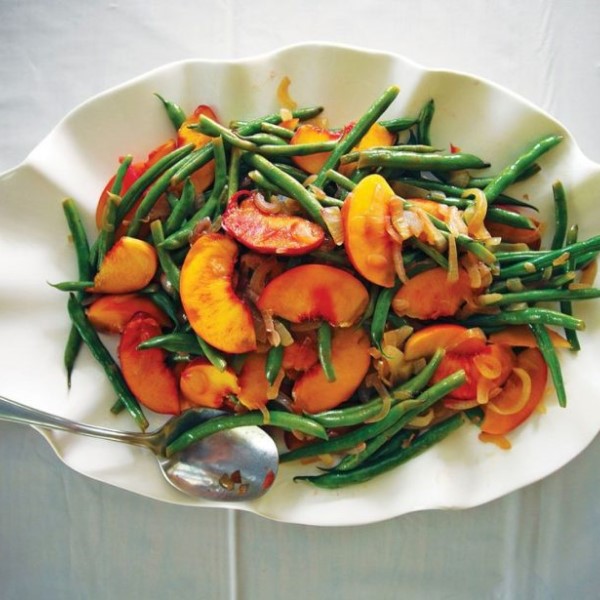 Green Beans With Peaches and Caramelized Onions Santa Fe Farmers