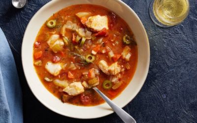 Cod Stew with Fennel, Olives, and Orange Zest