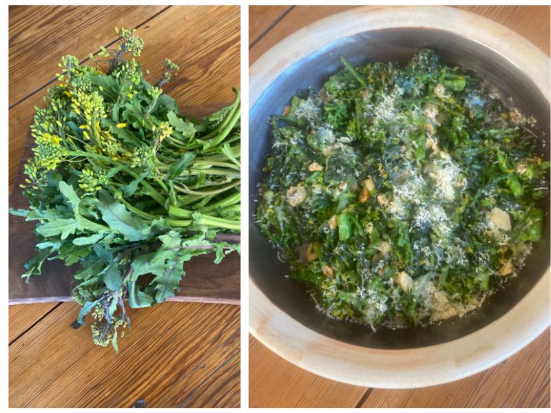 Kale Rabe Baked with Parmesan