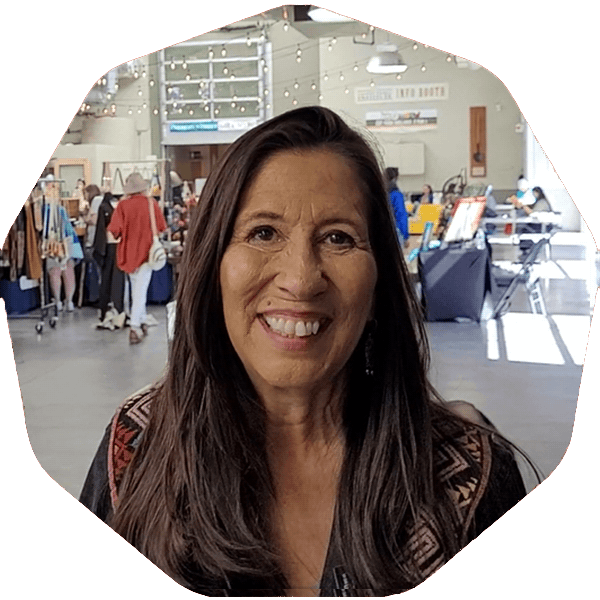 Representative Teresa Leger Fernández head shot at the Santa Fe Farmer's Market Institute.