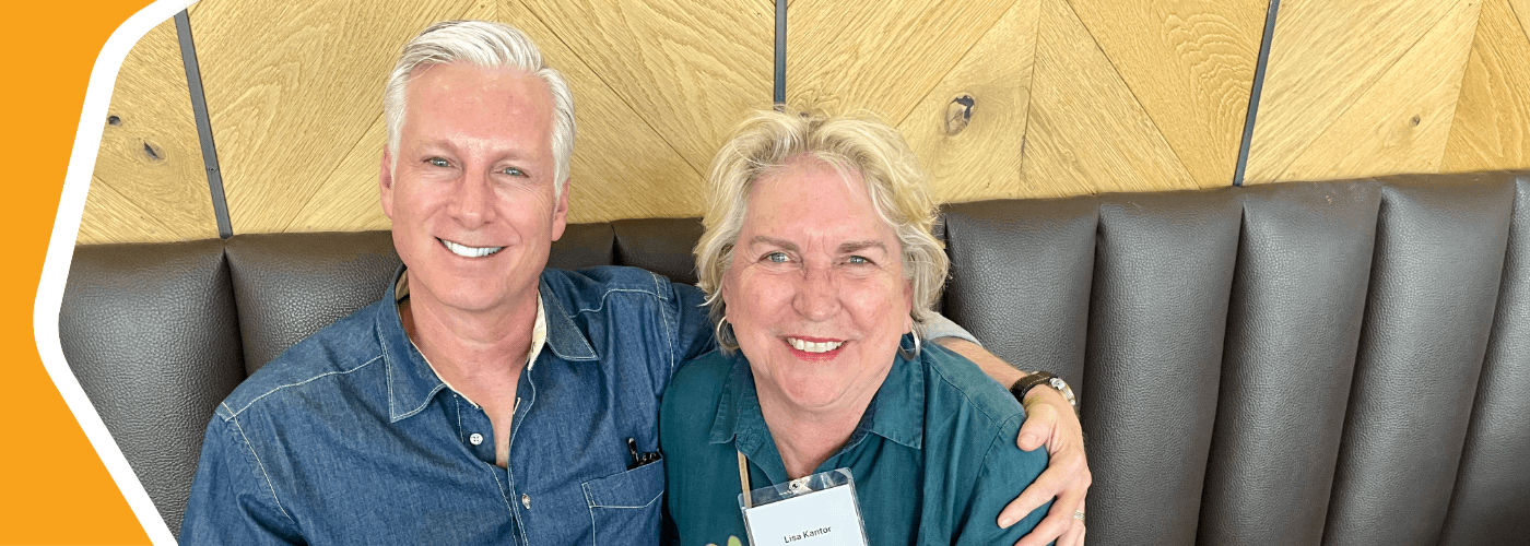 Institute Executive Director Manny Encinias Ph.D is congratulated by Board Chair Michael Knight. Photo: Lisa Kantor Photography